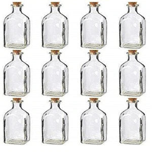 CUCUMI 4pcs 16oz Glass Juice Bottles with Lids, Reusable Containers