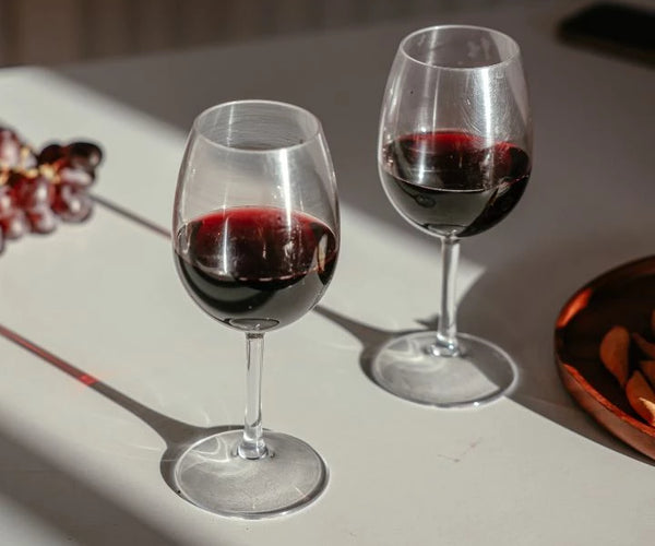 MyGift Modern Brass Stemless Wine Glasses, Set of 4