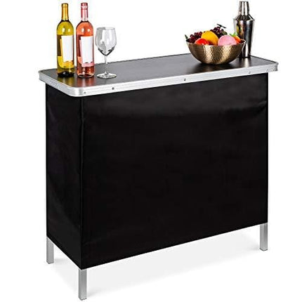 Advanced Mixology Portable Pop-Up Bar Table w/Carrying Case, Removable Skirt