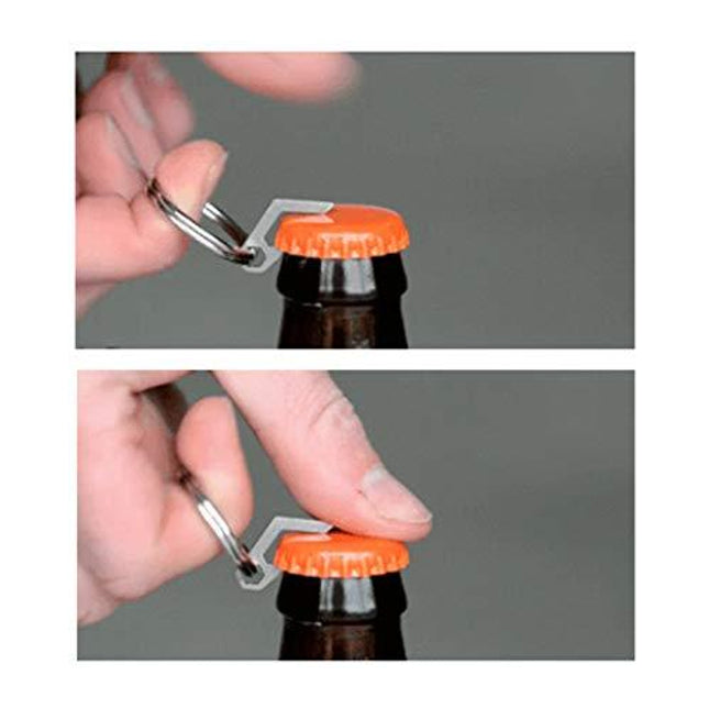 Flycheers Titanium alloy keychain Mini opener Beer Bottle Opener with Stainless Steel Key Rings (1 pieces)