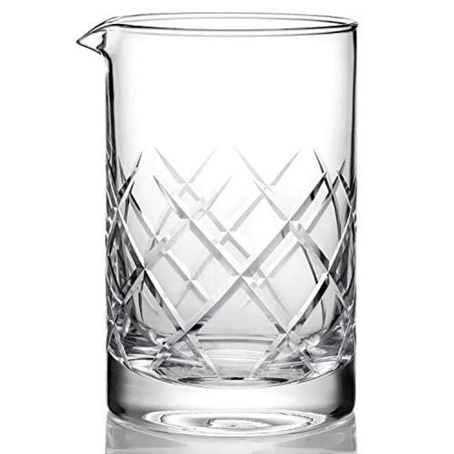 Hiware Professional 24 Oz Cocktail Mixing Glass, Thick Bottom Seamless Crystal Mixing Glass