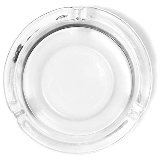Juvale Glass Ash Trays for Cigarettes (6 Pack) 4 x 1.5 Inches, Clear
