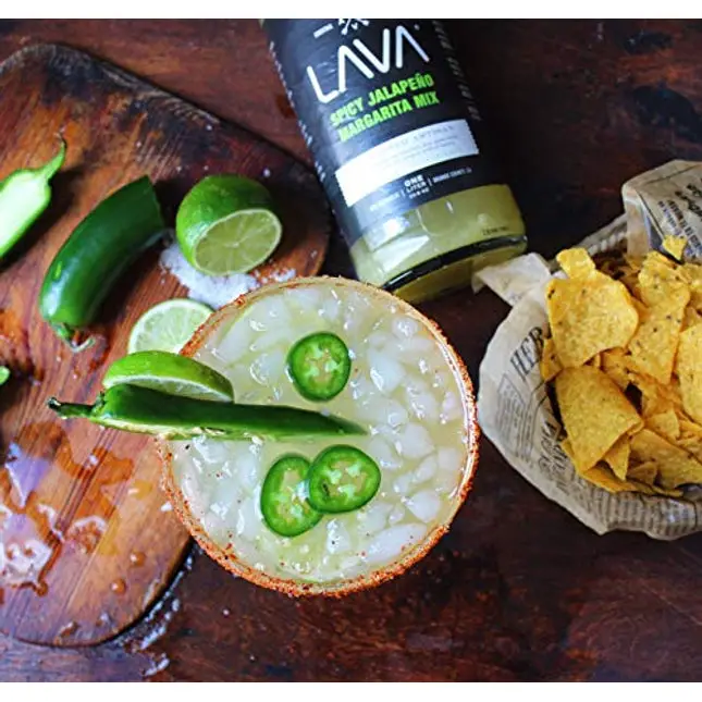 (3 Pack) LAVA Premium Spicy Jalapeño Margarita Mix by LAVA Craft Cocktail Co., Made with Real Jalapeños, Agave Nectar, Key Limes, Lots of Flavor and Ready to Use