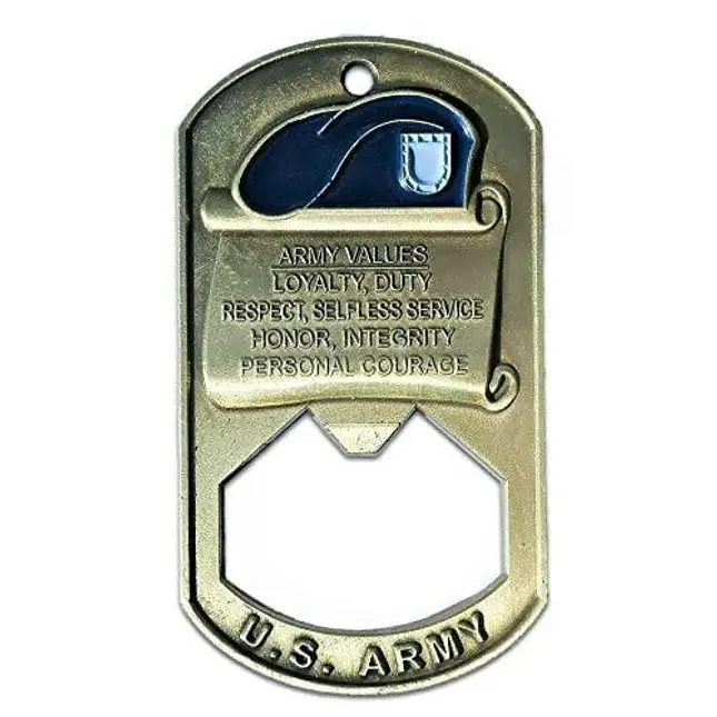 U.S. Army (USA) Dog Tag Bottle Opener or Challenge Coin | Perfect Veteran & Military Gift for Your Soldier | Old Dominion LLC