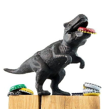 SUCK UK CAST IRON DINO BAR ACCESSORIES AND DECOR | NOVELTY T-REX Dinosaur Bottle Opener, 4.72 x 2.36 x 10.24 in, Multicolor