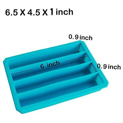 Webake Silicone Ice Cube Trays for Water Bottles Ice Cube Mold 12 Cavity, Easy Release Long Ice Cube Sticks For Bottled Beverage, Soda, Sport Drinks, Burritos Egg, Pack of 3