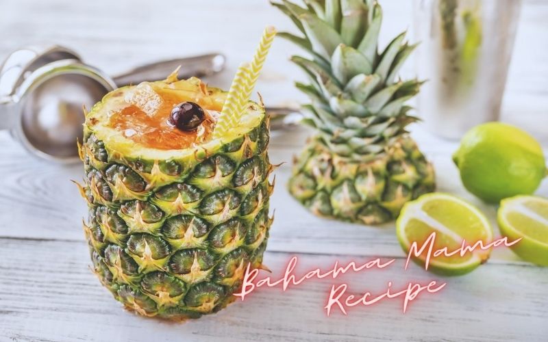 Two glasses of Bahama Mama cocktail