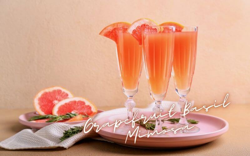 Grapefruit Basil Mimosa Recipe