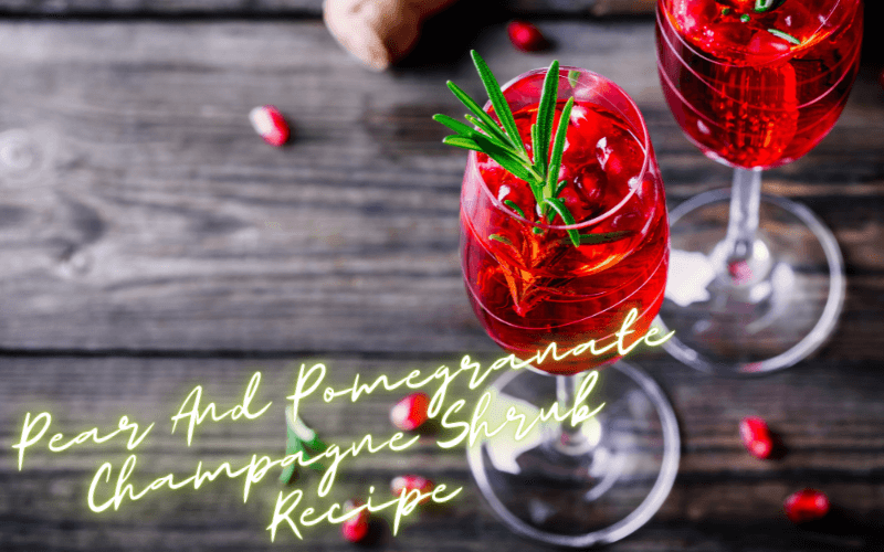 Pear And Pomegranate Champagne Shrub Recipe