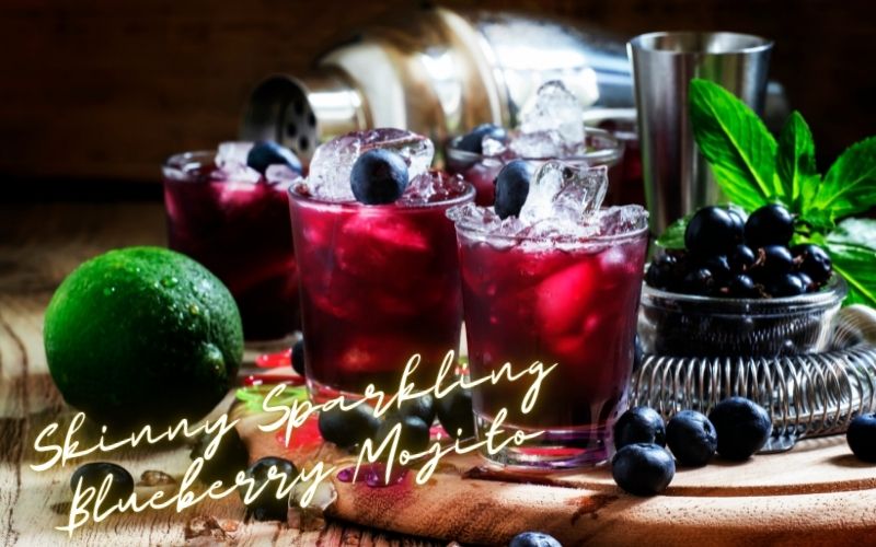 Skinny Sparkling Blueberry Mojito Recipe