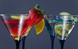 Various Cocktails with fruit granishes