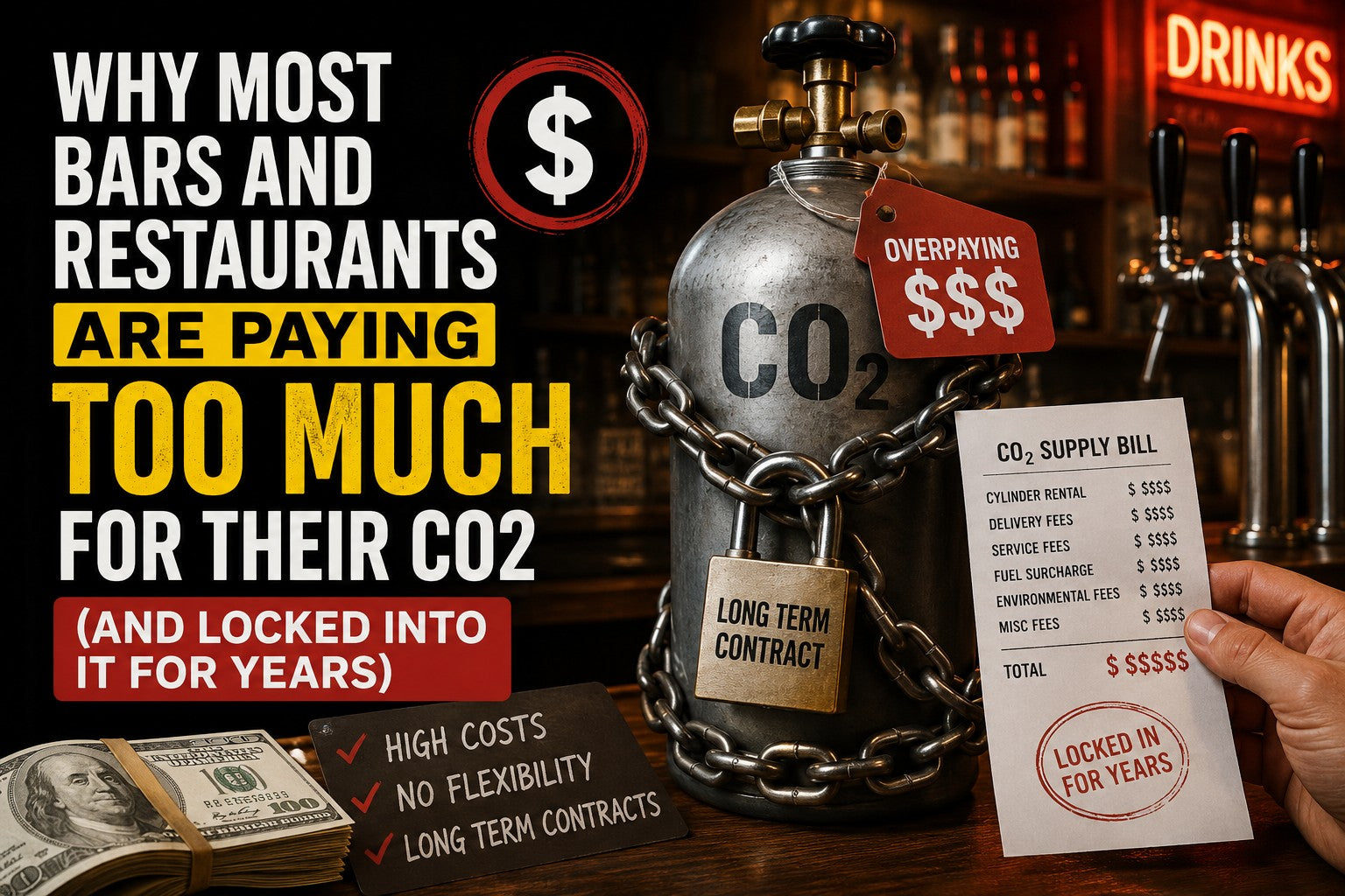 Why Most Bars And Restaurants Are Paying Too Much For Their CO2 (And Locked Into It For Years)