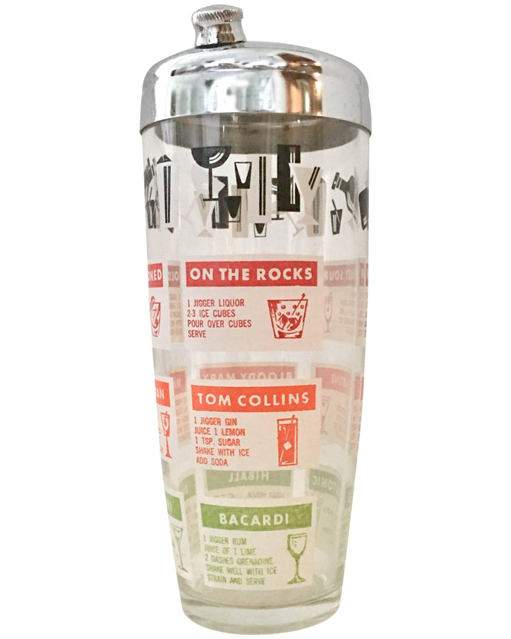 COCKTAIL SHAKER WITH RECIPES Advanced Mixology