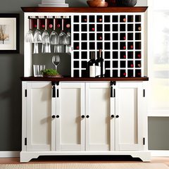 elegant bar cabinet with wine rack