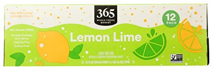 365 by Whole Foods Market, Soda Lemon Lime, 12 Fl Oz, 12 Pack