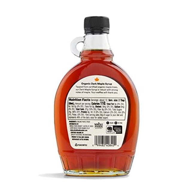 365 by Whole Foods Market, Syrup Maple Dark Amber Grade A Organic, 12 Fl Oz