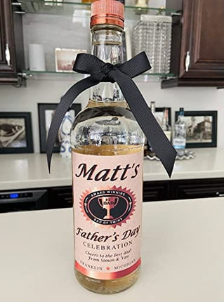Father's Day Liquor Bottle Label, Personalized Keepsake Gift for Dad, Cognac Whiskey Vodka Tequila