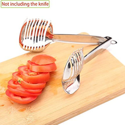 Onion, Tomato, Lemon Slice/Cutter holder Multipurpose Handheld Round Fruit, Stainless Steel, Easy Slicing Fruits & Vegetable Tool, Kitchen Cutting Aid Tool