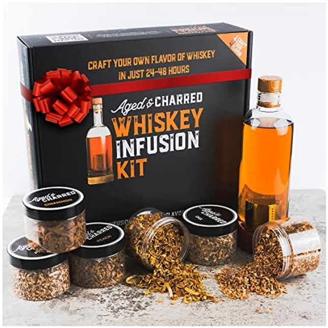 DIY Whiskey Making Kit - Gifts for Men, Husband, or Brother - Whiskey Infusion Kit for Whisky, Bourbon, Whiskey Lovers - Mixology Set for Bartender - Make Your Own Whiskey Kit