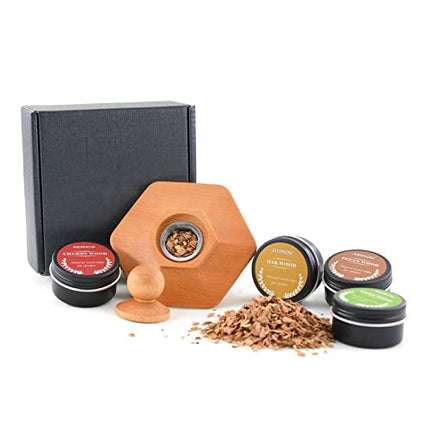 Cocktail Smoker Kit with Four Wood Chips for Whiskey,Drink,Bourbon Smoker Kit,Old Fashioned Smoker Kit