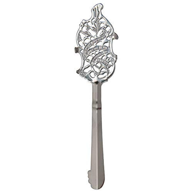 ALANDIA Absinthe Spoon Feuilles | Stainless Steel | 19th Century Replica | + Ritual Card