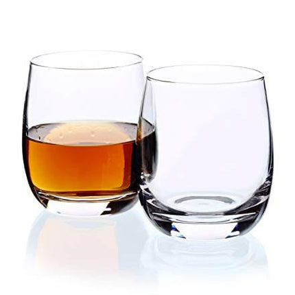 Amallino Whiskey Glasses - Old Fashioned Glass 12oz Set of 2