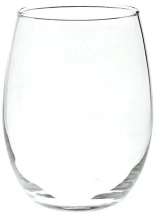 Amazon Basics Stemless Wine Glasses (Set of 4), 15 oz