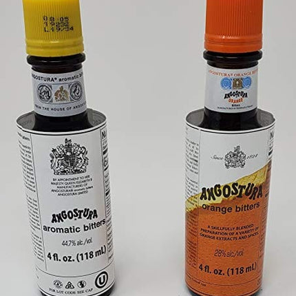 Angostura Aromatic Bitters and Orange Bitters 4 Fl. oz. Set.