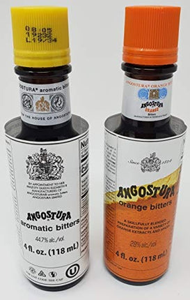 Angostura Aromatic Bitters and Orange Bitters 4 Fl. oz. Set.