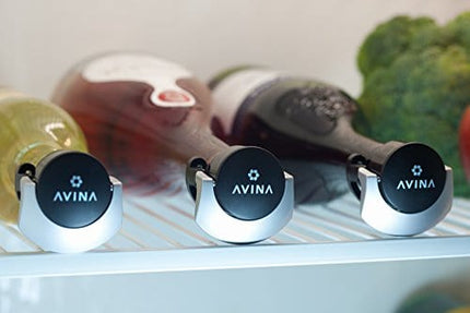AVINA Wine Accessories Stopper - No More Spills Resealable Bottle Cap Seals Open Wine for Safe Sideways Storage – Ideal Stocking Filler or Christmas Gift for Wine Lovers