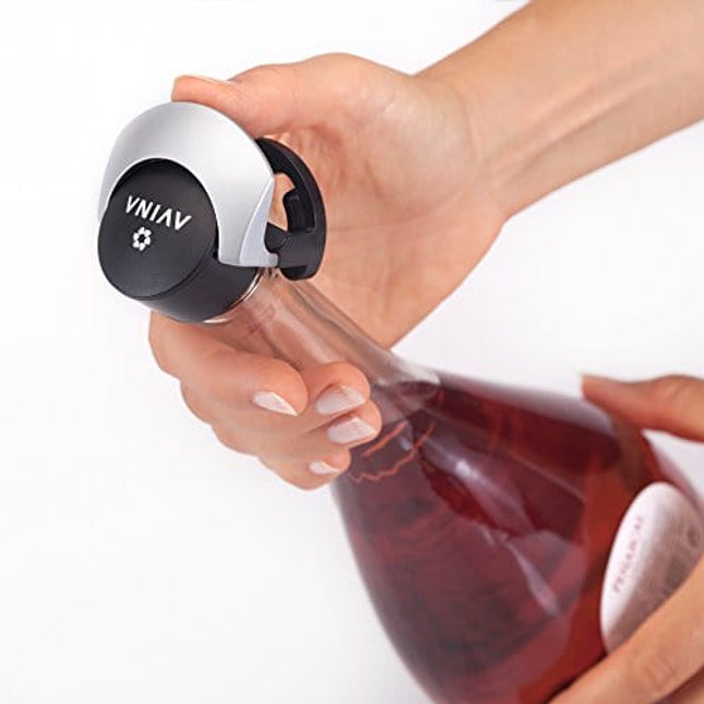 AVINA Wine Accessories Stopper - No More Spills Resealable Bottle Cap Seals Open Wine for Safe Sideways Storage – Ideal Stocking Filler or Christmas Gift for Wine Lovers