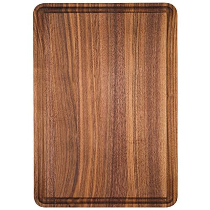 AZRHOM Small Maple Wood Cutting Board for Kitchen Cheese Charcuterie Board (Gift Box Included) Multipurpose Reversible Butcher Block, Handles and Juice Groove 12x8