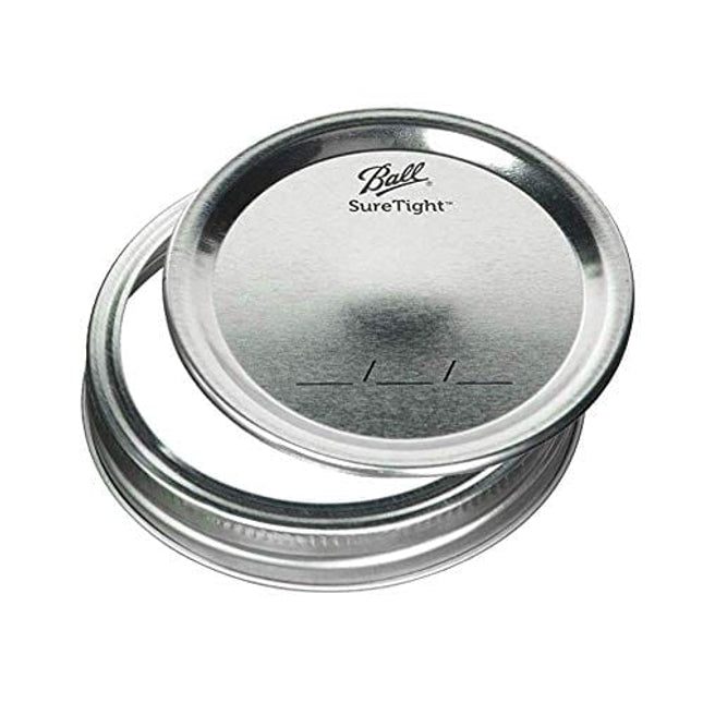 Ball Quart Jar with Silver Lid, Wide Mouth, Set of 2