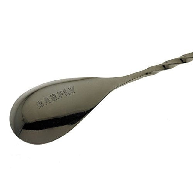 Barfly Bar Spoon, Teardrop End 11 13/16" (30.0 Cm), Gun Metal Black