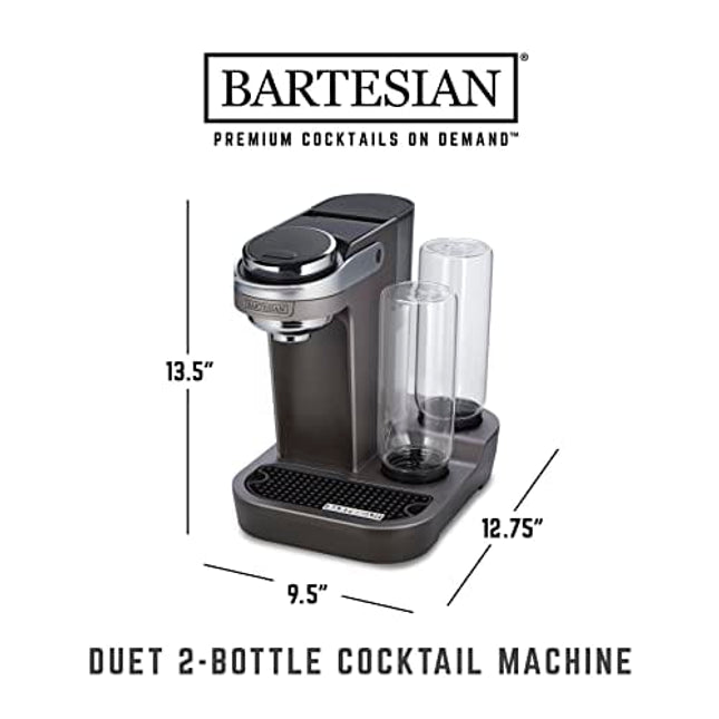 Bartesian Duet Cocktail Machine, 2 Glass Spirit Bottles, 55310