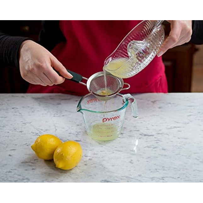 Bellemain Fine Mesh Strainer Basket - Stainless Steel Colander with Handle - Flour Sifter for Baking - Kitchen Food Strainer Sieve, Tea, Rice, Spaghetti, Pasta Strainer Set of 3-3.4”, 5.5”, 7.5”