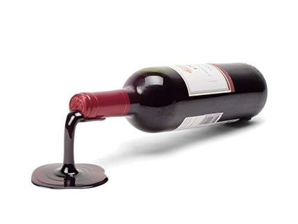 Beyond123 Spilled Wine Bottle Holder - Fun and Unique Way to Display Your Favorite Wine - Red and White (Set of 2)