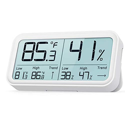 BFOUR Hygrometer Indoor Thermometer, Hygrometer Humidity Gauge Room Thermometer Digital Hygrometer Indoor Temperature Humidity Monitor High-Precision Digital Sensor(HD Large Display)