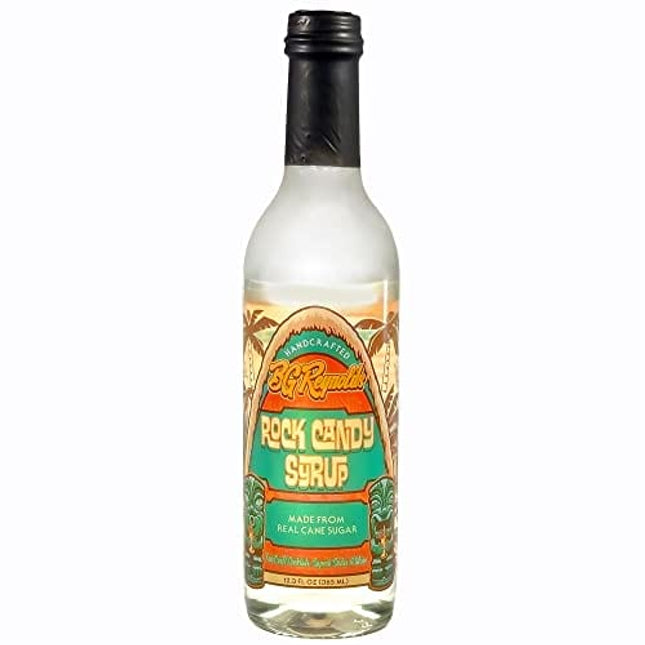 BG Reynolds Natural Tiki Cocktail Cane Syrup, Rock Candy Syrup, 375 ml, No Preservatives