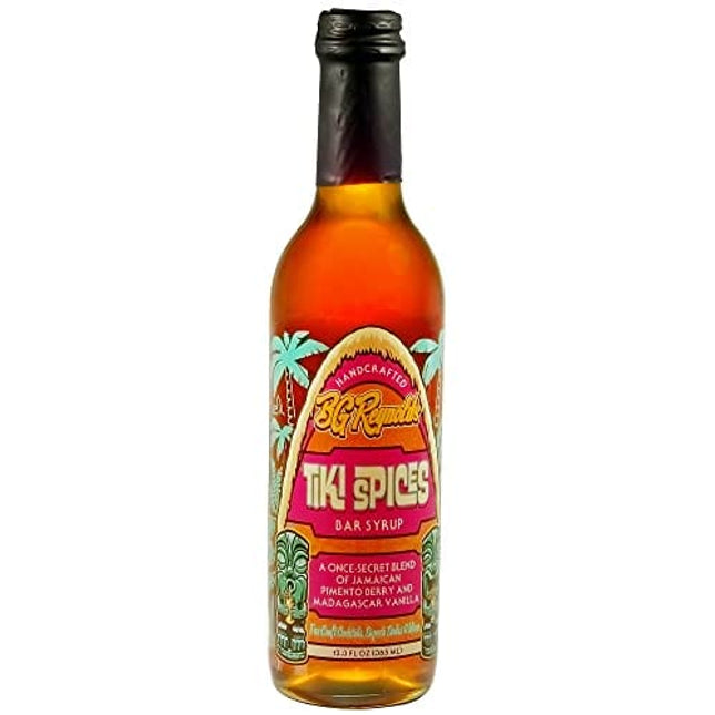 BG Reynolds Natural Tiki Cocktail Cane Syrup, Tiki Spices, 375 ml, No Preservatives