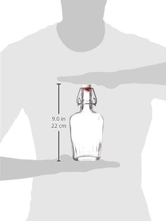 Bormioli Rocco Pocket Flask, 8.5 oz, Clear