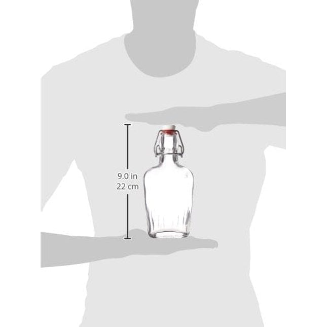 Bormioli Rocco Pocket Flask, 8.5 oz, Clear