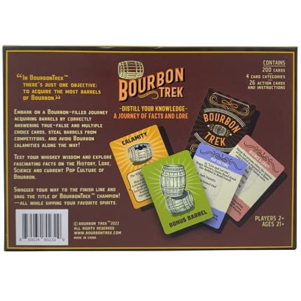 BourbonTrek Trivia Game - Embark on a Journey of Facts & Lore | Perfect Bourbon Gifts for Men with Four Fun Categories History, Science, Pop Culture, Neat or Not