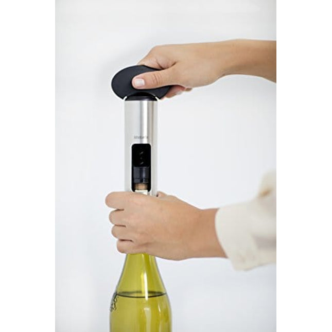 Brabantia Classic Corkscrew Bottle Opener - Matte Steel, 369360, Medium
