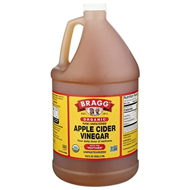 Bragg Organic Apple Cider Vinegar With the Mother– USDA Certified Organic – Raw, Unfiltered All Natural Ingredients, 1 Gallon
