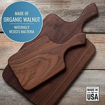 Brazos Home Dark Walnut Wood Cutting Board for Kitchen, Seasoned, Chopping Board, Wood Cheese Board, Charcuterie Platter, Ideal for Serving or Chopping Fruit, Vegetables, Cheese or Meat, 11x6, Small