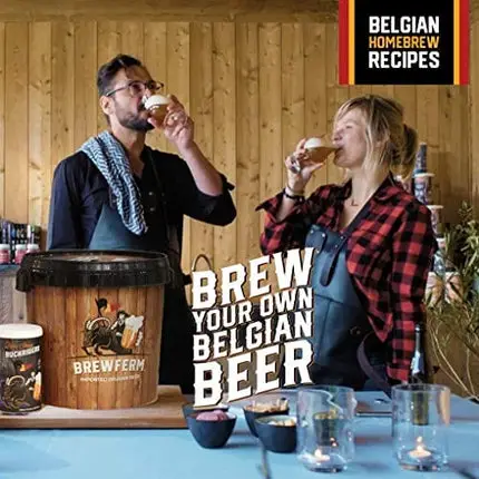 Brewferm Buckrider Belgian Homebrewing Premium Deluxe Brew Kit - Sacred Saison Premium Deluxe Craft Brew Mix - No Boil - Makes 15 Liters/ 4 gallons