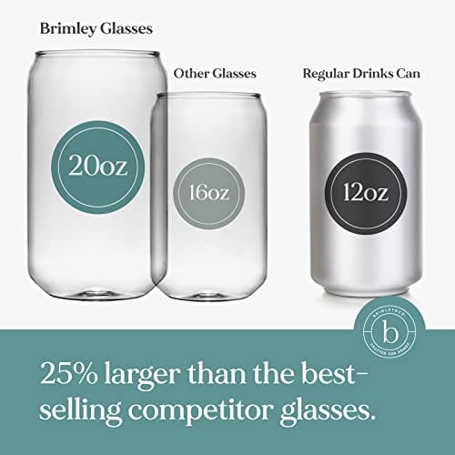 brimley 20z Can Shaped Beer Drinking Glasses Set - Cool Novelty  Borosilicate Glass Gift for Beer Lov…See more brimley 20z Can Shaped Beer  Drinking