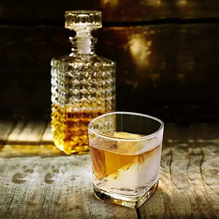 Whiskey Wedge Glass Set | Old Fashioned Whisky | Best Accessories & Gifts for Drinking Bourbon and Scotch | Perfect Whisky Gifts for Men
