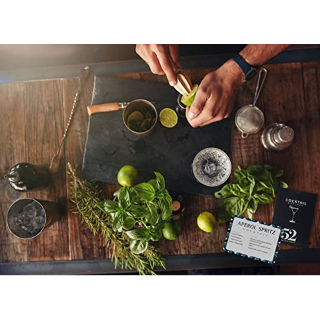 52 Cocktail & Mixed Drink Recipes Flash Cards – Simple & Easy Step Instructions & Tricks – Comprehensive Mixology Concoction Guide & Ingredient List – Master the Entertaining Art - Home Made Bartender